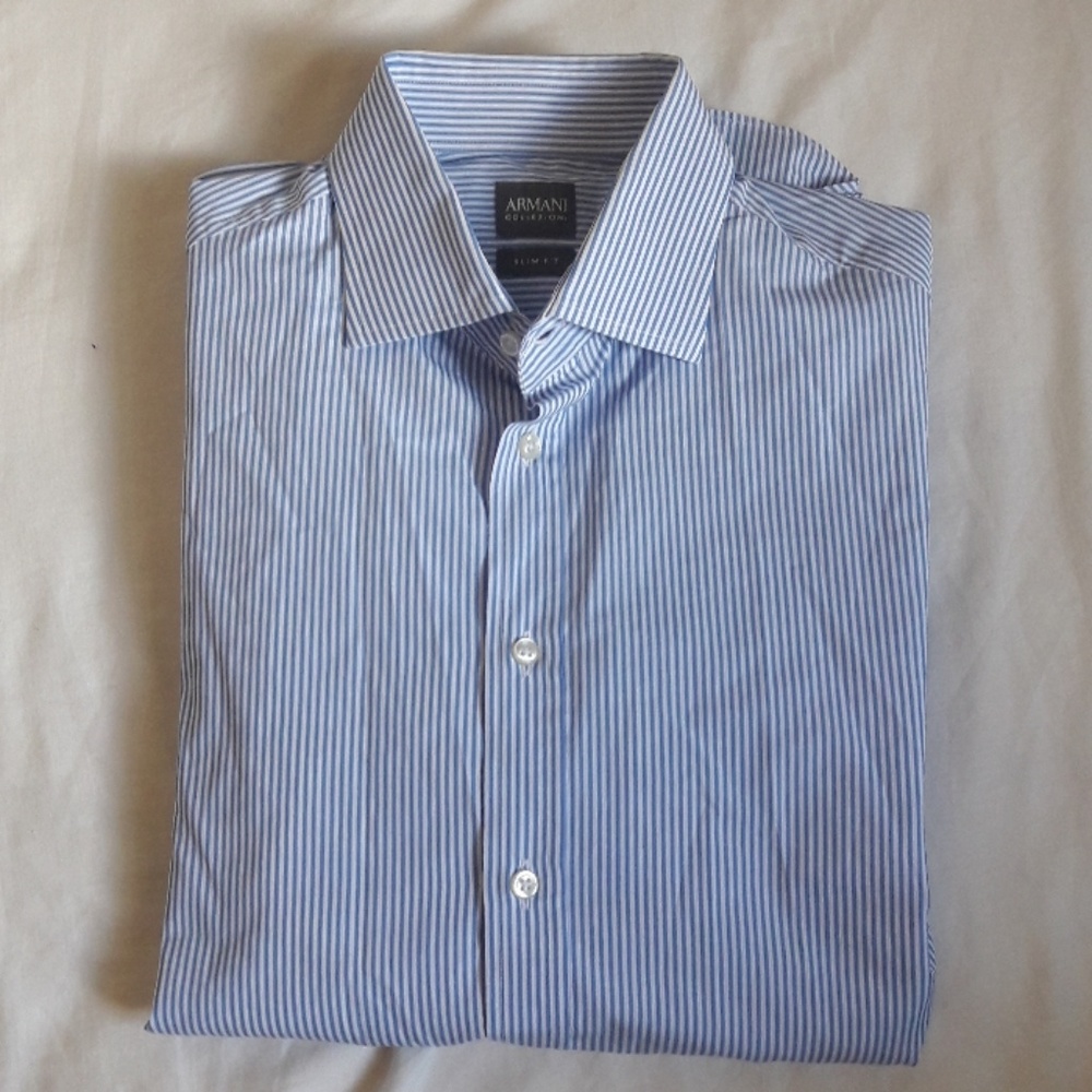 armani collezioni slim fit shirt(39 ,15.5)